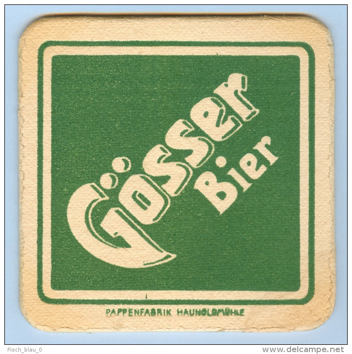 Bierdeckel Österreich Leoben Gösser Bier Brauerei Göß Göss Steiermark Styria Pappenfabrik Haunoldmühle Austria Beer Mat - Sous-bocks