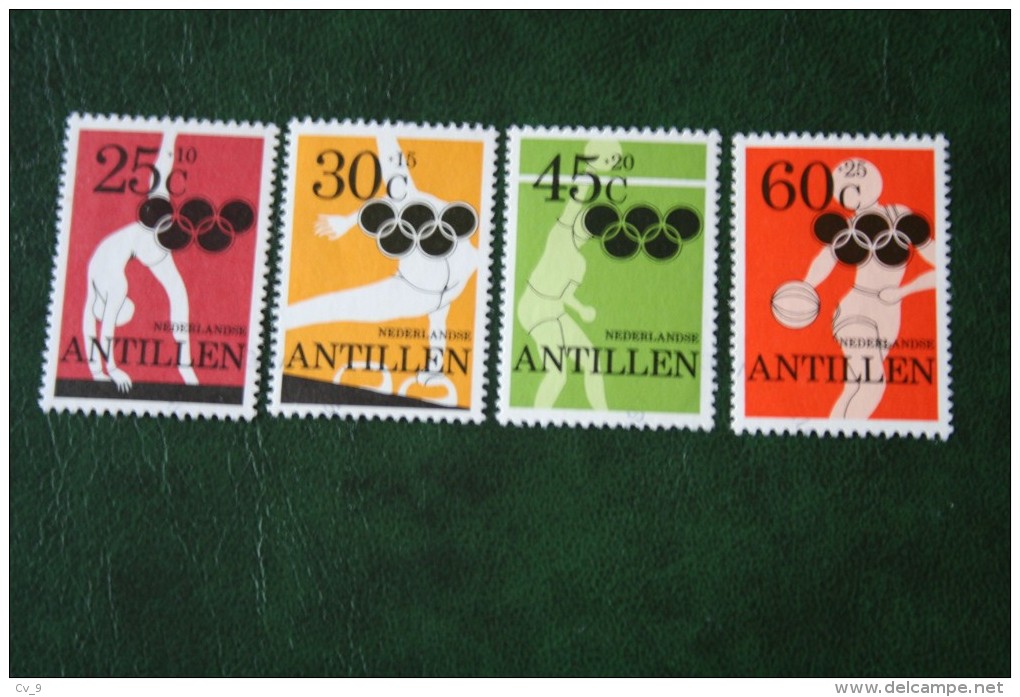 Sport Olympiade NVPH 663-666 1980 Gestempeld / Used NEDERLANDSE ANTILLEN  NIEDERL. ANTILLEN / NETHERLANDS ANTILLEN - Curaçao, Nederlandse Antillen, Aruba