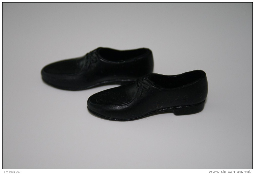 Barbie Accesoires ´50-´60 - KEN BLACK DRESS SHOES - Original Vintage Barbie - Ken - Ricky - Skipper - Barbie