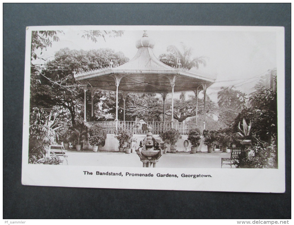 GB Kolonie 1911 British Guinana Ansichtskarte Nach Böhmen / Österreich. Georgetown. The Bandstand, Promenade Gardens - Guyana Britannica (...-1966)