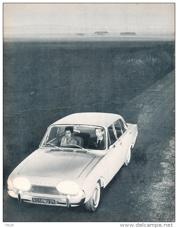 Ancienne Publicite (1963) : FORD TAUNUS 17 M, Anglia, Cortina, Zodiac, Automobile, Voiture (2 Volets) - Publicités