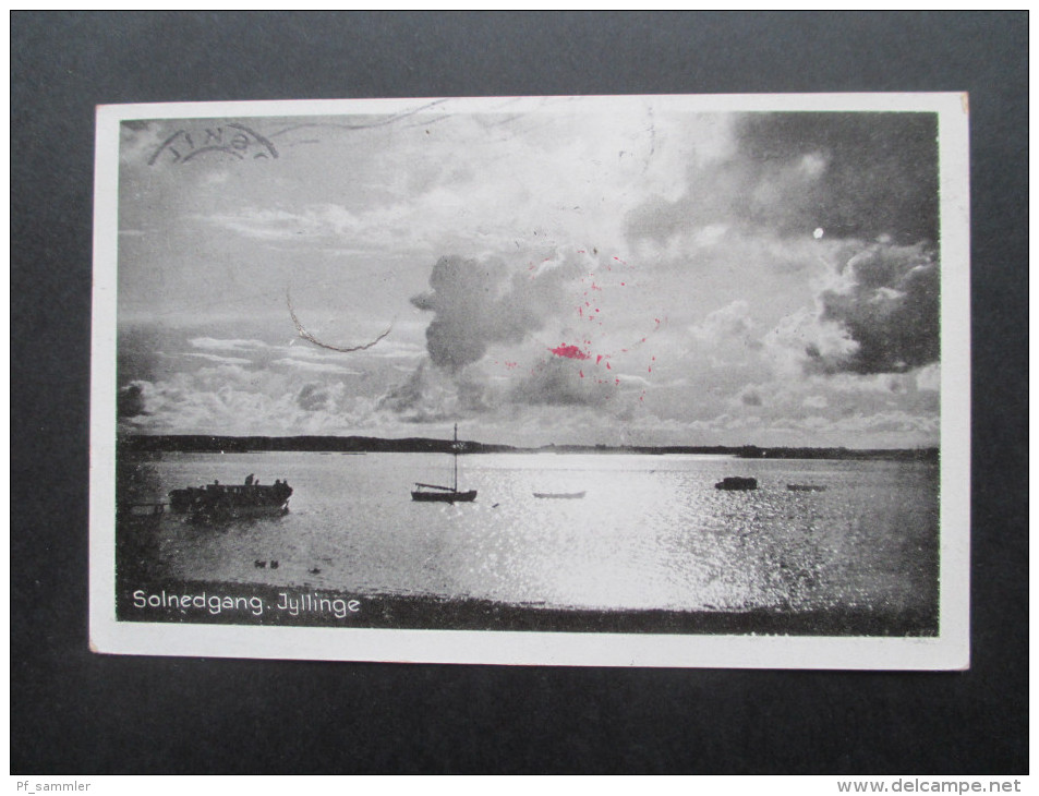 AK Dänemark 1940 Zensur Der Wehrmacht! Solnedgang Jyllinge. Roskilde - Storia Postale