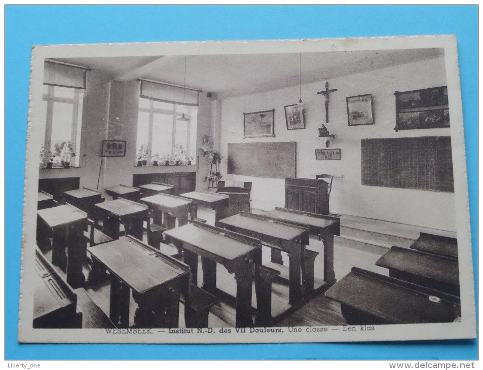 Institut N.D. Des VII Douleurs Een Klas WESEMBEEK () Anno 194? ( Zie Foto Voor Details ) !! - Wezembeek-Oppem