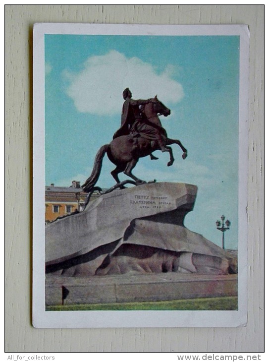 Postal Stationery Card From Ussr 1959 Leningrad Russia Monument Peter I - 1950-59