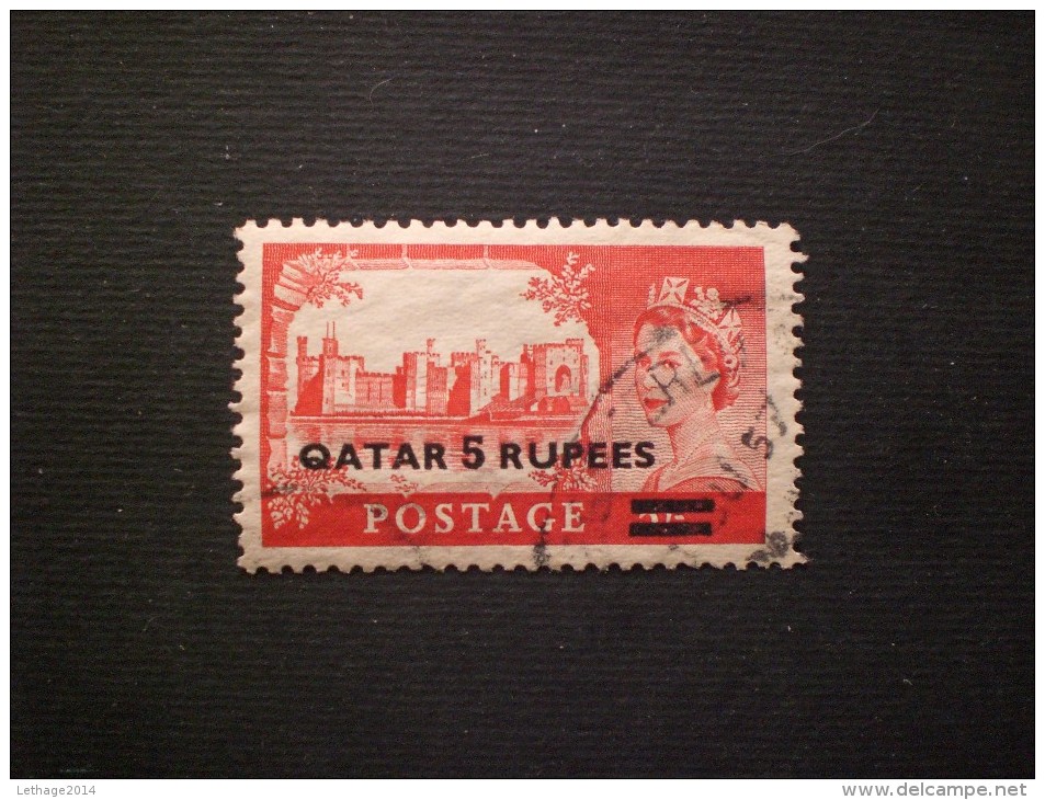 STAMPS QATAR 1957 Surcharged With Thick Bold Letters, Bars Close Together - Qatar