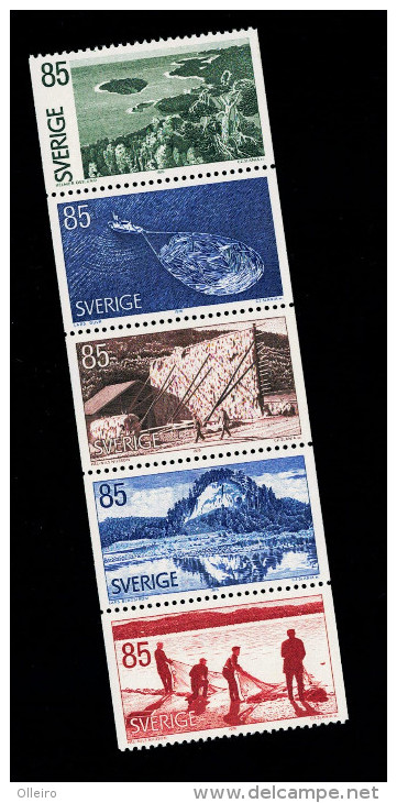 Svezia Sweden Schweden Suede 1976 Tourism In Angermanland 5v Se Tenant Complete Set   ** MNH - Nuovi