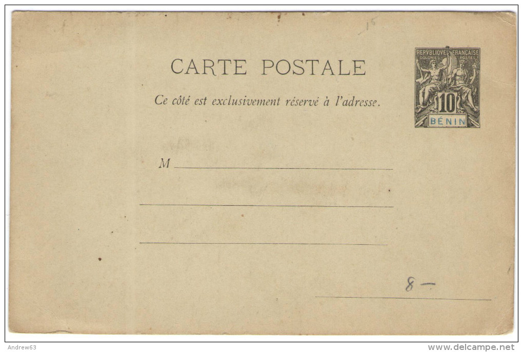 BENIN - 10 - Carte Postale - Post Card - Intero Postale - Entier Postal - Postal Stationary - New - Lettres & Documents