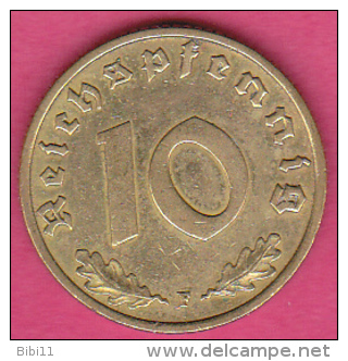 ALLEMAGNE . 10 REICHSPFENNIG 1937 F (STUTGART) - 10 Reichspfennig