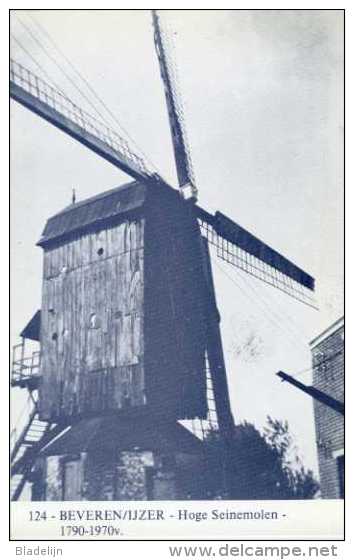 BEVEREN-IJZER - Alveringem (W.Vl.) - Molen/moulin - Blauwe Prentkaart Ons Molenheem Van De Gewezen Hoge Seinemolen - Alveringem