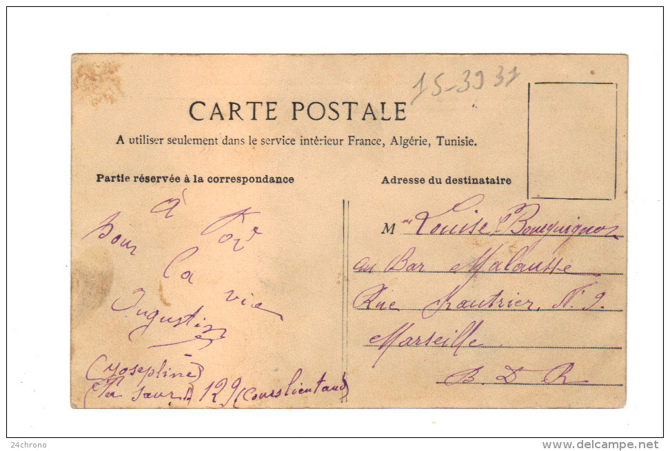 Avis De Transfert Par La Direction Du Fourgon Poste Marseille-Toulon, Attelage Avec Chevaux (15-3931) - Poste & Facteurs