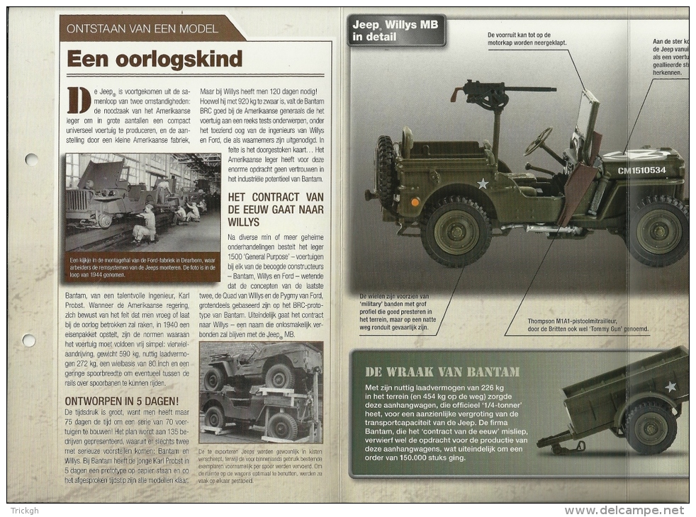 Jeep Willys MB / Geschiedenis Technische Gegevens - Autres & Non Classés