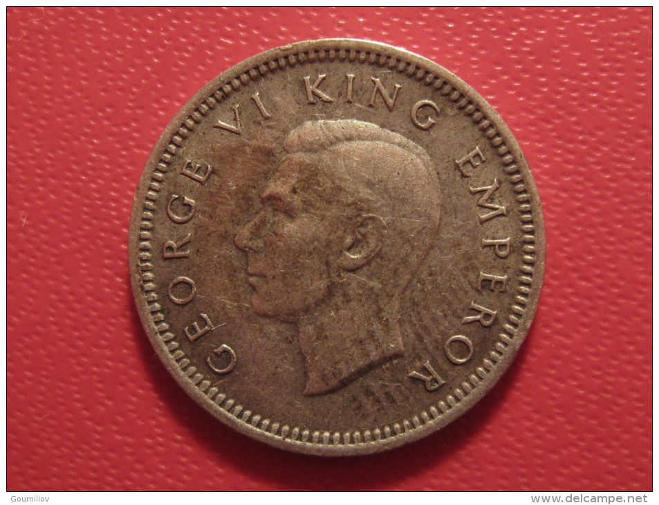 Nouvelle Zélande - New Zealand - 3 Pence .1942 George VI - Avec Point, Rare 6408 - Nouvelle-Zélande