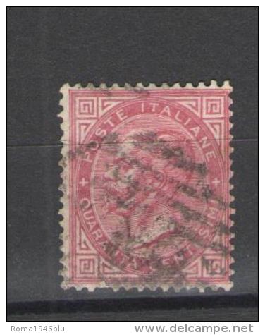 REGNO 1863  EFFIGIE VITTORIO EMANUELE I 60 C. L21 USATO - Usati