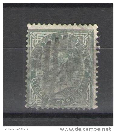 REGNO 1863  EFFIGIE VITTORIO EMANUELE I 5 C. L16 USATO - Usati