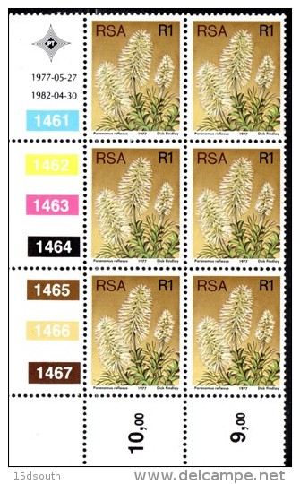 South Africa - 1982 Proteas R1 Perf 14 Control Block (**) (1982.04.30) - Blocs-feuillets