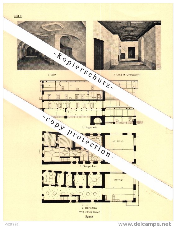 Photographien / Ansichten , 1923 , Scanfs / S-chanf , Kr. Oberengadin , Prospekt , Architektur , Fotos !!! - S-chanf