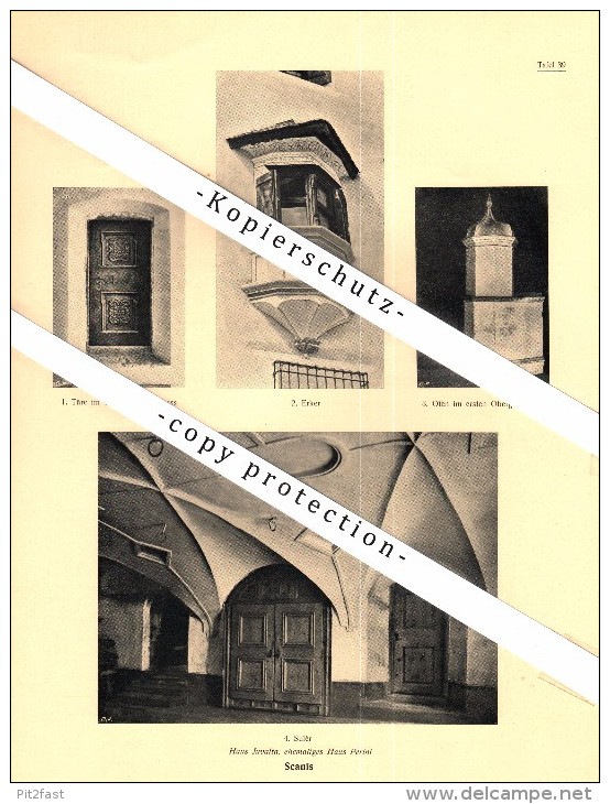 Photographien / Ansichten , 1923 , Scanfs / S-chanf , Kr. Oberengadin , Prospekt , Architektur , Fotos !!! - S-chanf