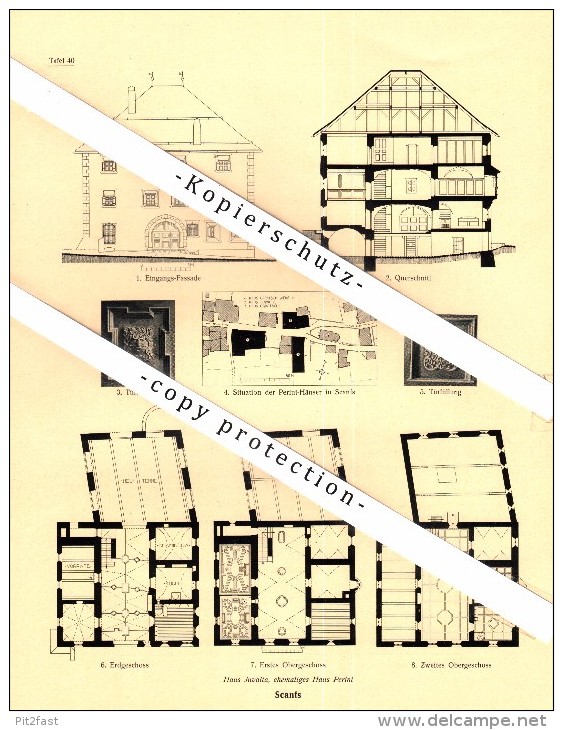 Photographien / Ansichten , 1923 , Scanfs / S-chanf , Kr. Oberengadin , Prospekt , Architektur , Fotos !!! - S-chanf