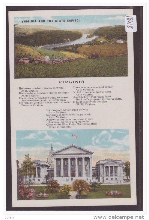 USA - VIRGINIA  AND THE STATE CAPITOL - TB - Virginia Beach