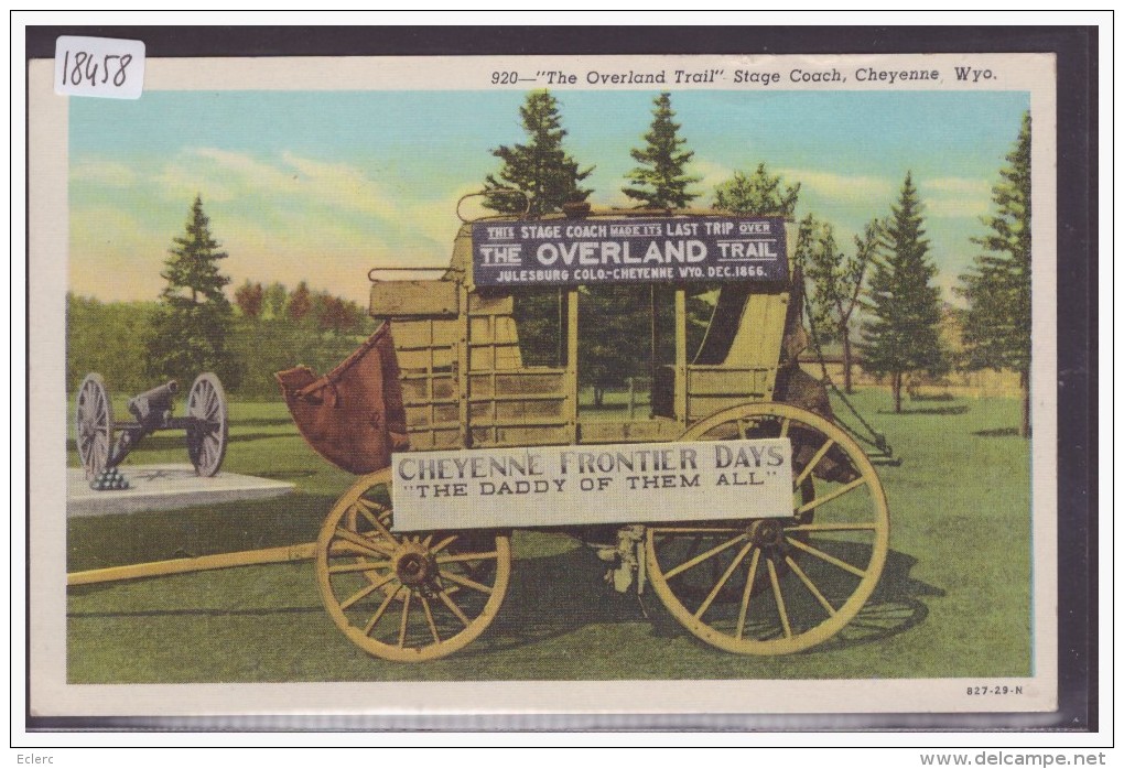 USA - CHEYENNE - THE OVERLAND TRAIL STAGE COACH - TB - Cheyenne