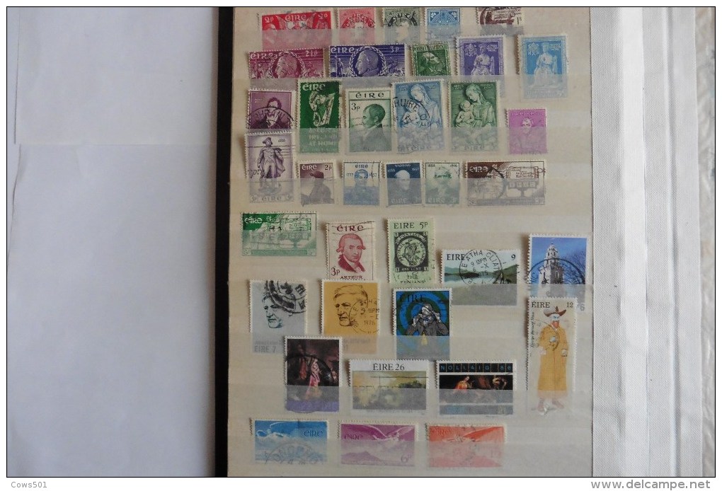 Europe :Irlande :37 Timbres Oblitérés - Collections, Lots & Series