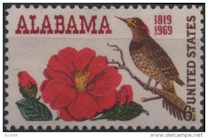 ETATS-UNIS USA  878 ** MNH Etat Alabama : Camélia Et Pie Dorée - Unused Stamps