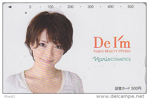 Carte Prépayée JAPON - FEMME - GIRL JAPAN Prepaid Card - Frau Tosho Karte / NARIM COSMETICS Parfum -  2117 - Personajes