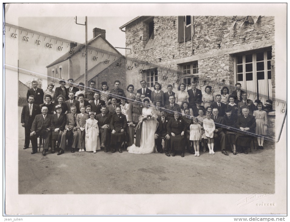 44  -  GUENROUET  -  PHOTO   -  Mariage   -  Photographie  Paul  SANNEAU à  GUEMENE - 1948 - Lieux