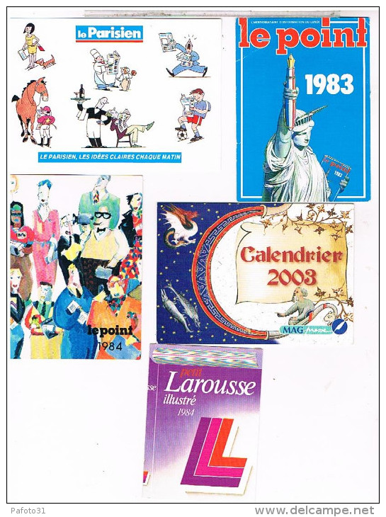 CALENDRIERS PETIT FORMAT   2003+1983 +1984 +1984+1993      CAL12 - Klein Formaat: 1991-00