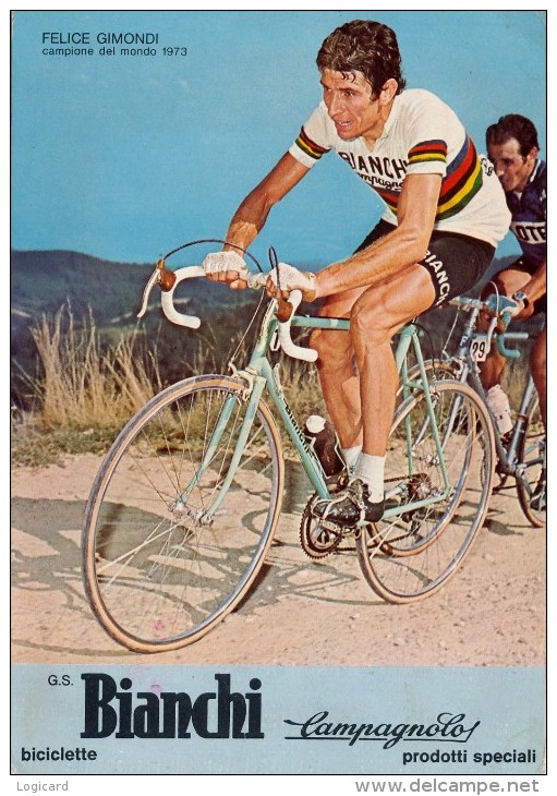 BICICLETTE BIANCHI CAMPAGNOLO CON FELICE GIMONDI 1973 - Publicité