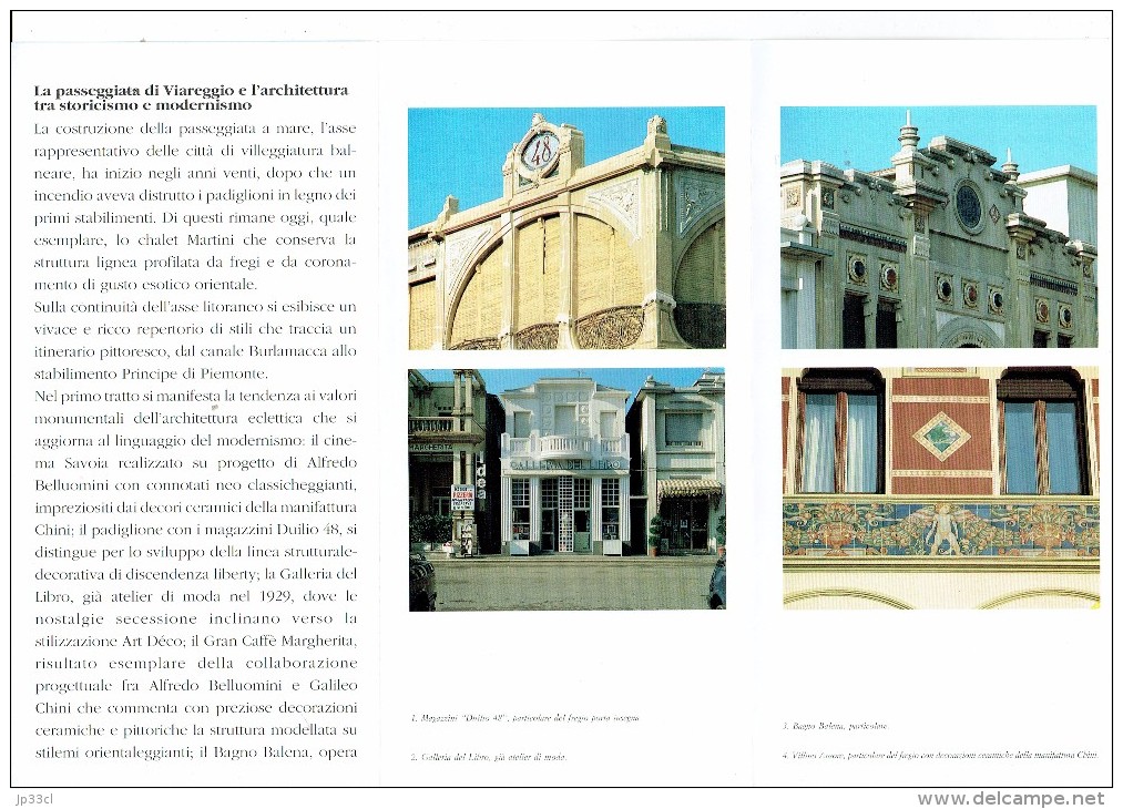 Ancien Dépliant Sur La Passeggiata Di ViareggIo (vers 1995) - Tourism Brochures