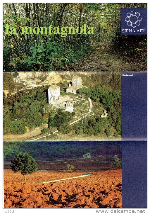 Ancien Dépliant Sur La Montagnola (Siena, Sienne) (1995) - Tourism Brochures