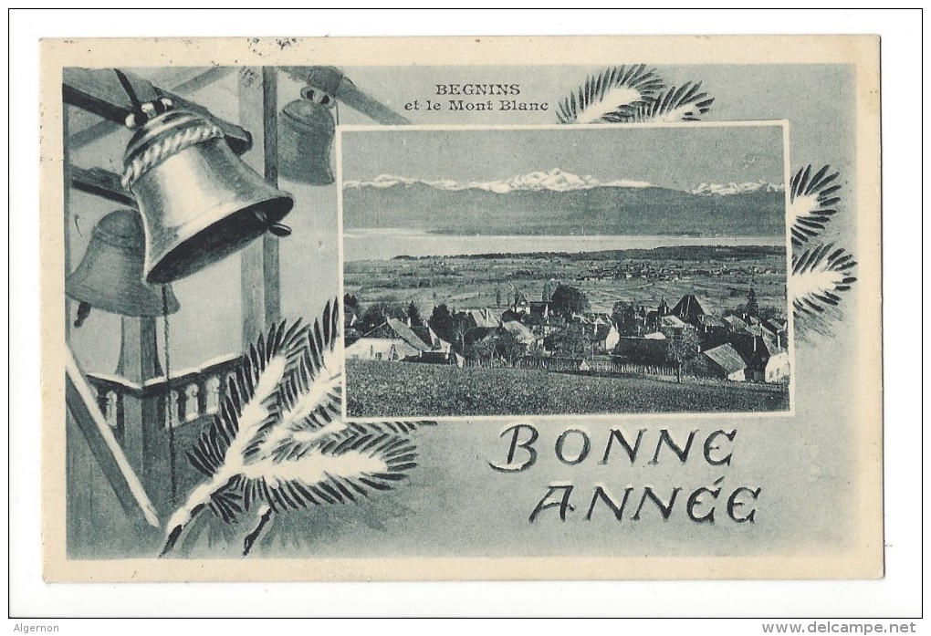 13518 - Bonne Année Begnins Et Le Mont Blanc - Begnins