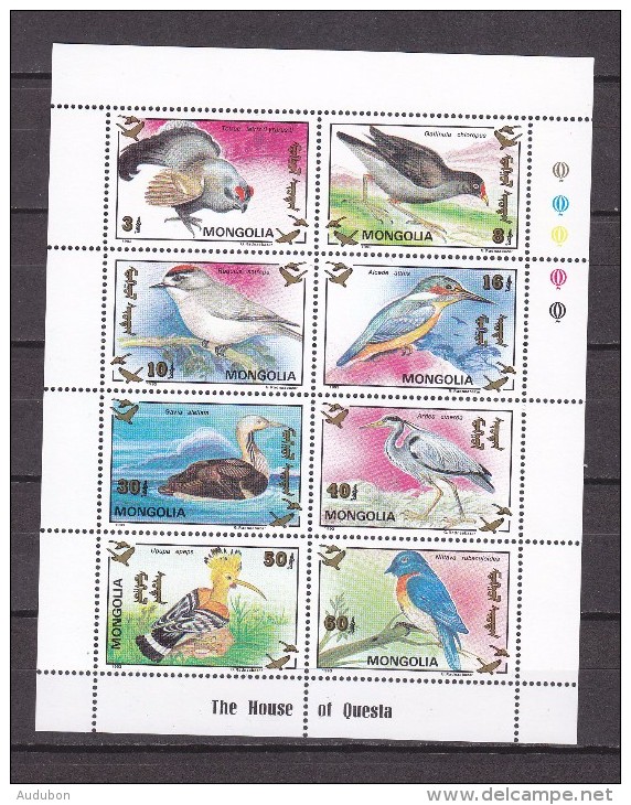 VOGELS   MONGOLIE    SHEET   MNH - Otros & Sin Clasificación