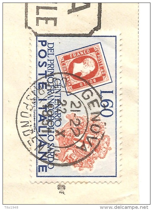 Italia, Carta, Genova 22. 10.1951, Centenario Di Francobollo Sardo, Siehe Scans! - Other & Unclassified