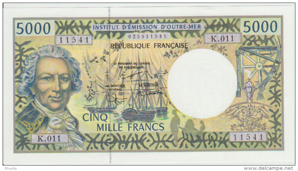 French Pacific Territories 5000 Francs 1992 Pick 3b UNC - Non Classificati