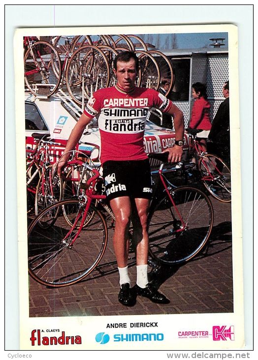 André DIERICKX  . 2 Scans Cyclisme. Carpenter Shimano Flandria 1973 - Radsport