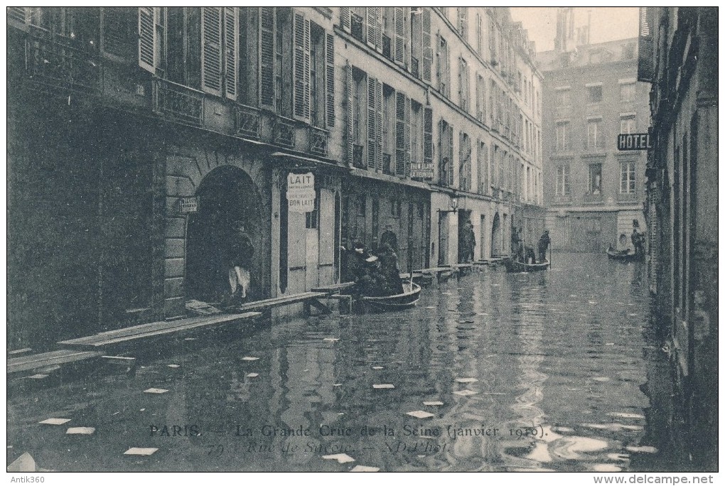 CPA 75 PARIS Lot De 7 Cartes Paris Inondé 1910 - Paris Flood, 1910