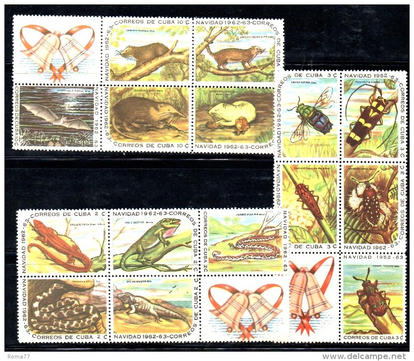 MA172 - CUBA , INSETTI E VARI  : SERIE N. 642/56  *** - Unused Stamps