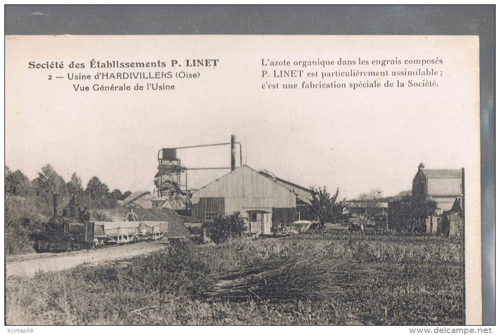 Usine D'HARDIVILLERS . Vue Général Du L'Usine . Société Des Etablissemnts P . LINET - Otros & Sin Clasificación