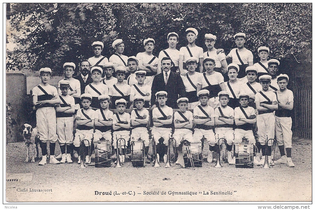 41-  Droué -  SOCIETE DE GYMNASTIQUE  LA SENTINELLE  TOP CARTE RARE - Droue