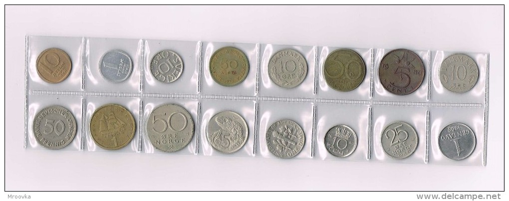 England, Grèce,Norge,Israel,New Zeland,Danmark,Deutschland,USA X 16 !!!!! Ensemble De Pièces De Monnaie-set Of Coins - Autres & Non Classés