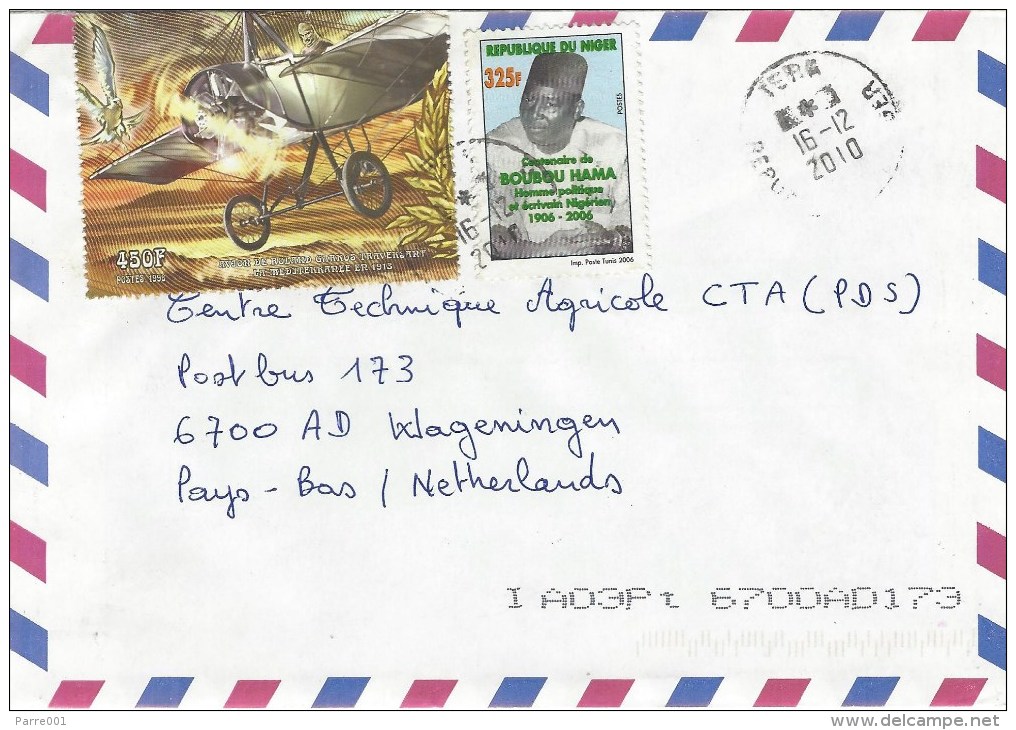 Niger 2010 Tera Roland Garros Aviation Airplane Hama Witer Cover - Níger (1960-...)