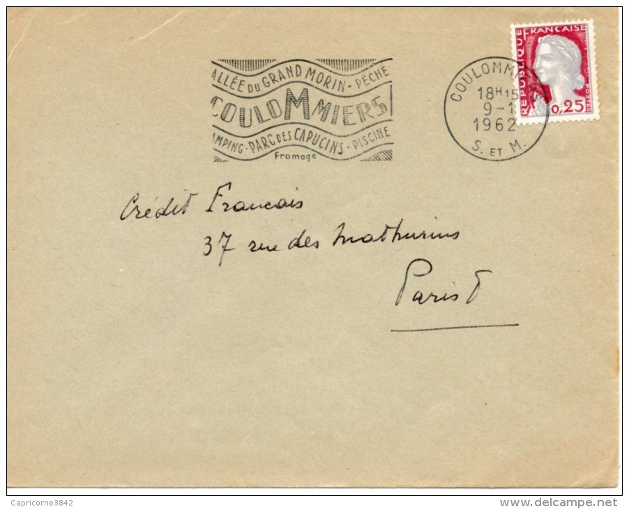 1962 - Marianne De Decaris N°1263 Sur Lettre - Impression Grise Décalée à Droite - Profil Et Cou Dédoublés. - 1960 Marianne (Decaris)