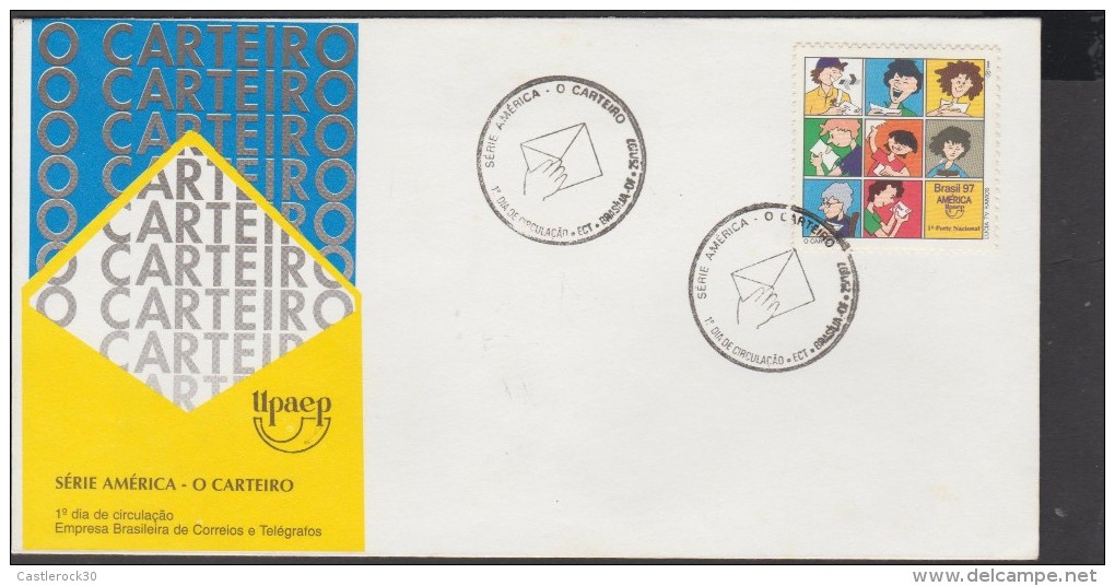 O) 1997 BRAZIL, AMERICA UPAEP, POSTMAN, FDC XF - FDC