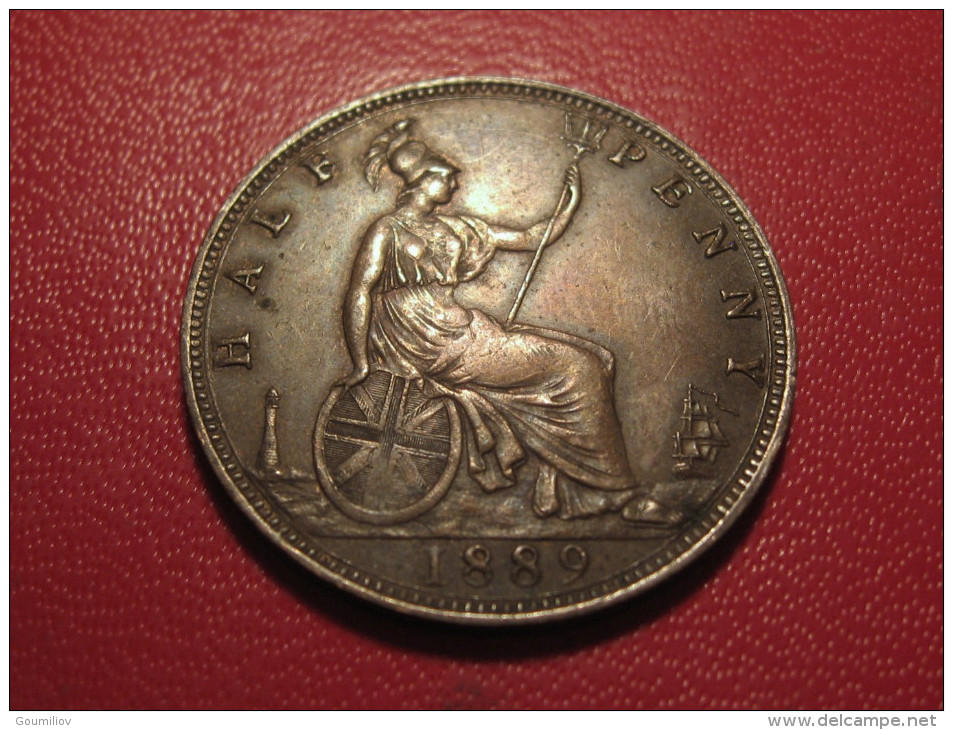 Grande-Bretagne - UK - Half Penny 1889 Victoria 3296 - C. 1/2 Penny