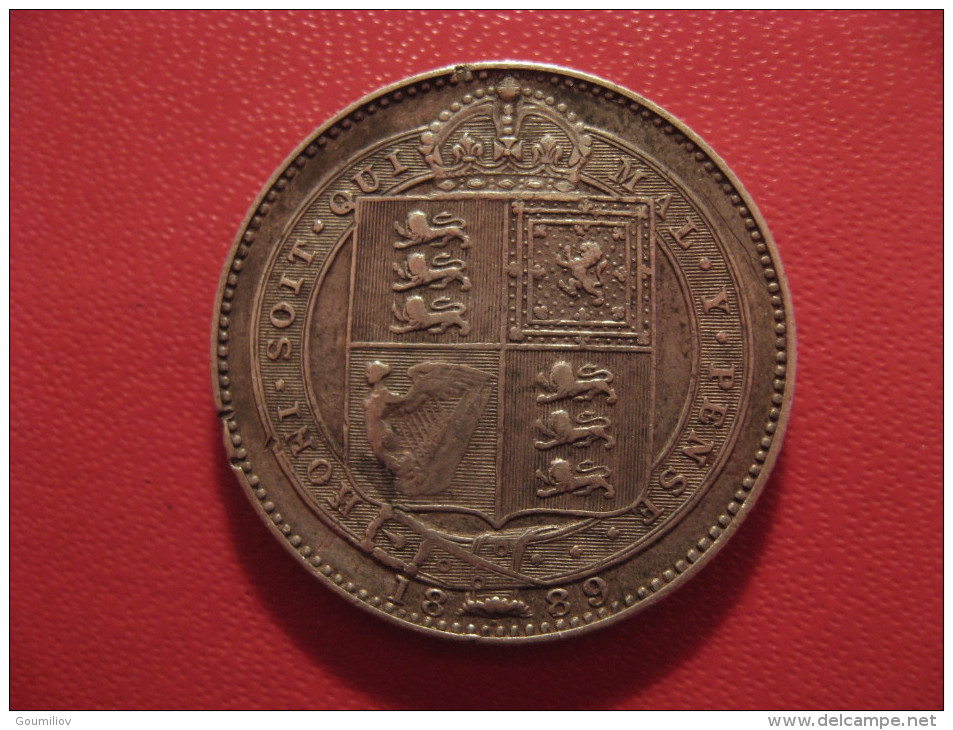 Grande-Bretagne - UK - Shilling 1889 Victoria - Rare Variété Au Petit Buste 3323 - I. 1 Shilling