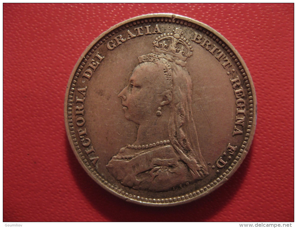 Grande-Bretagne - UK - Shilling 1889 Victoria - Rare Variété Au Petit Buste 3323 - I. 1 Shilling