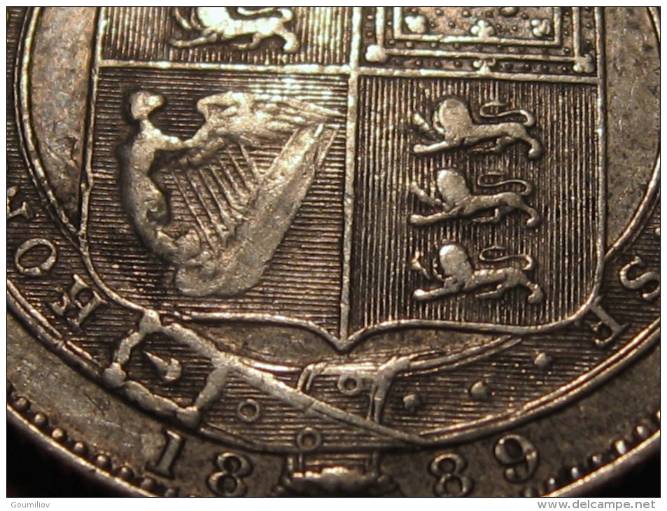 Grande-Bretagne - UK - Shilling 1889 Victoria - Rare Variété Au Petit Buste 3323 - I. 1 Shilling