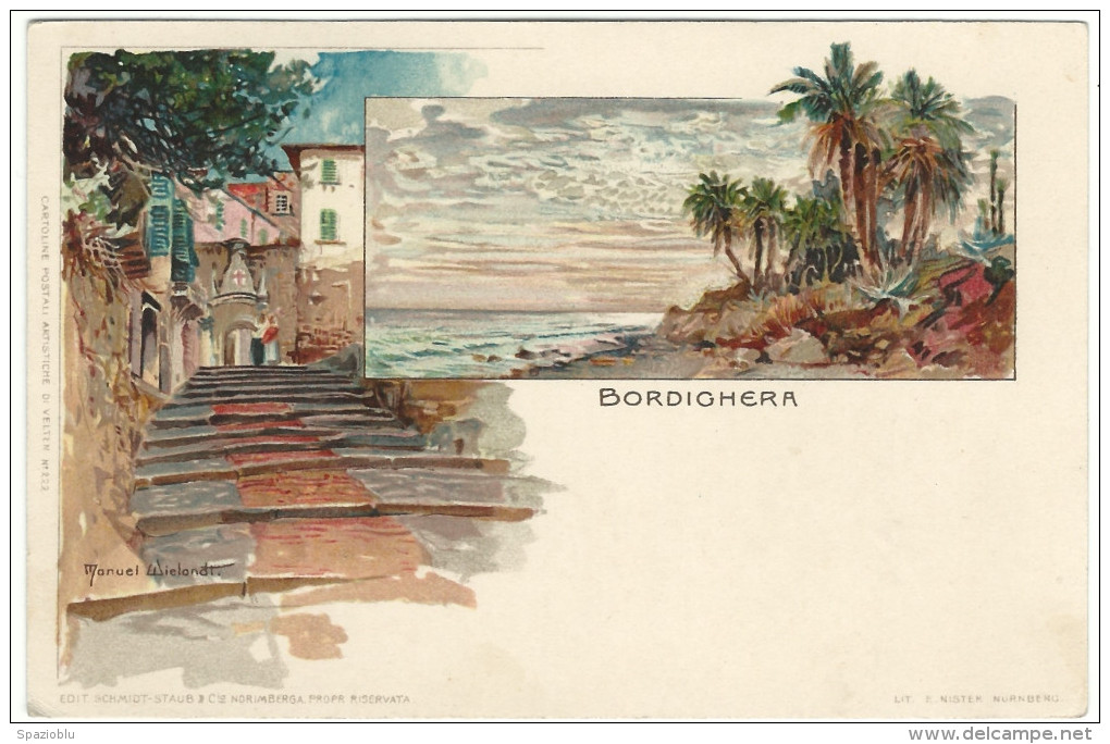 Illustratore Manuel Wielandt -"Bordighera" - (Imperia) - Wielandt, Manuel